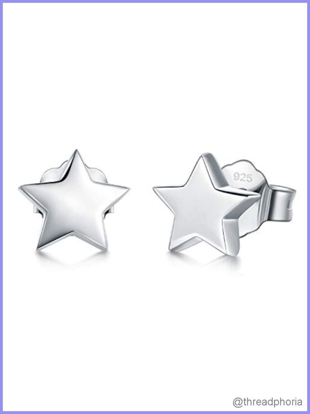 Sterling Silver Stud Earrings High Polish Tarnish Resistant